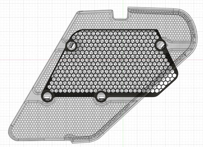 (CAD) Plaque antichoc "DeSnorkeling" HEX pour Porsche Cayman/Boxster 987 (CAD) - BRS-ENGINEERING